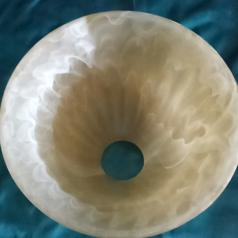Thick glass Tuscany fluted chandelier or lamp globe